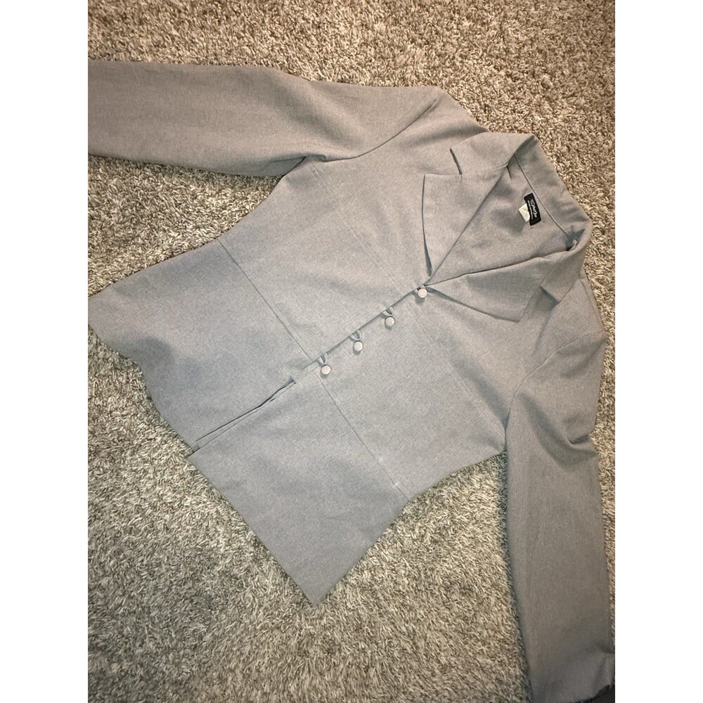 Sage Before Anything Else Gray Skirt Suit Set 2 Piece Blazer Size 16 Business